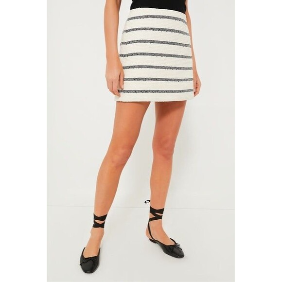 Tuckernuck XXL Navy Stripe Teed Meg Mini Skirt - Picture 1 of 7